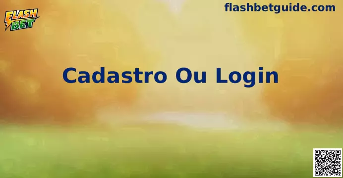 Interface de Cadastro Ou Login Flash Bet com segurança digital